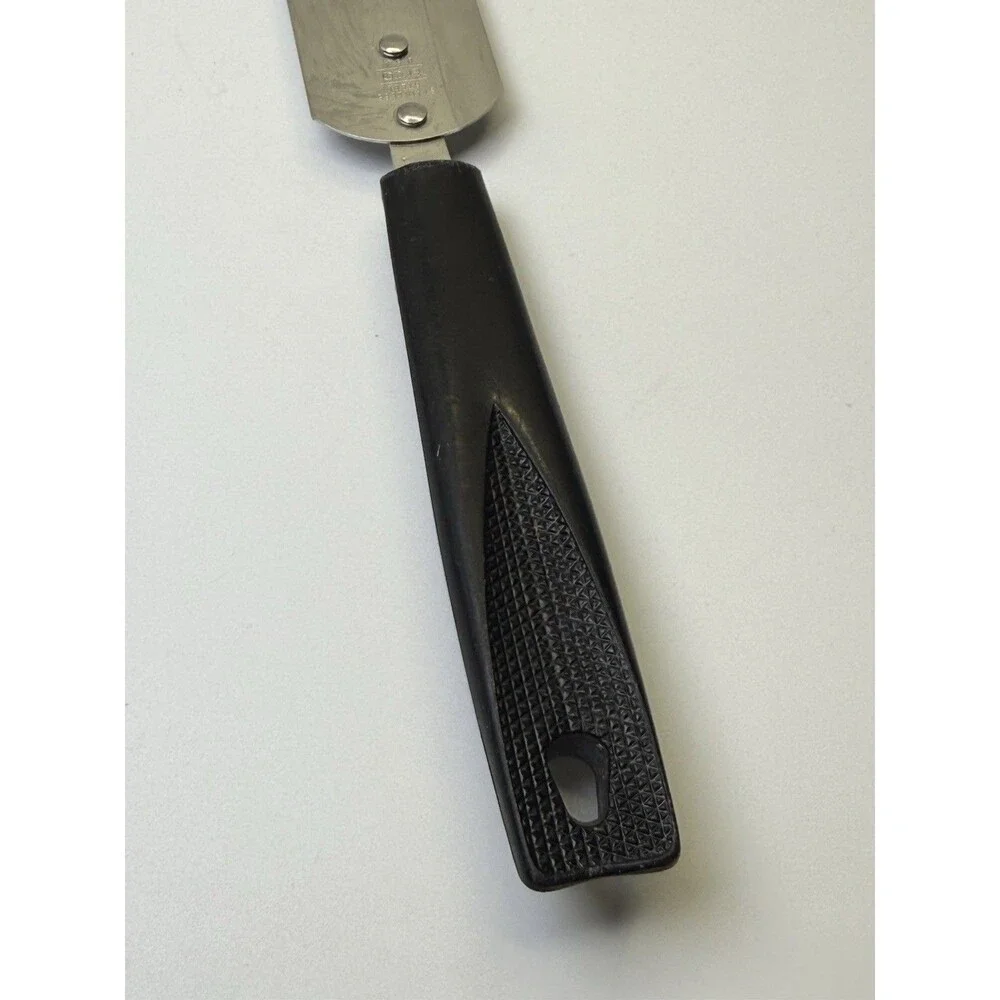 Vintage EKCO USA Stainless Steel Spatula Black Handle Baking Frosting Spreader